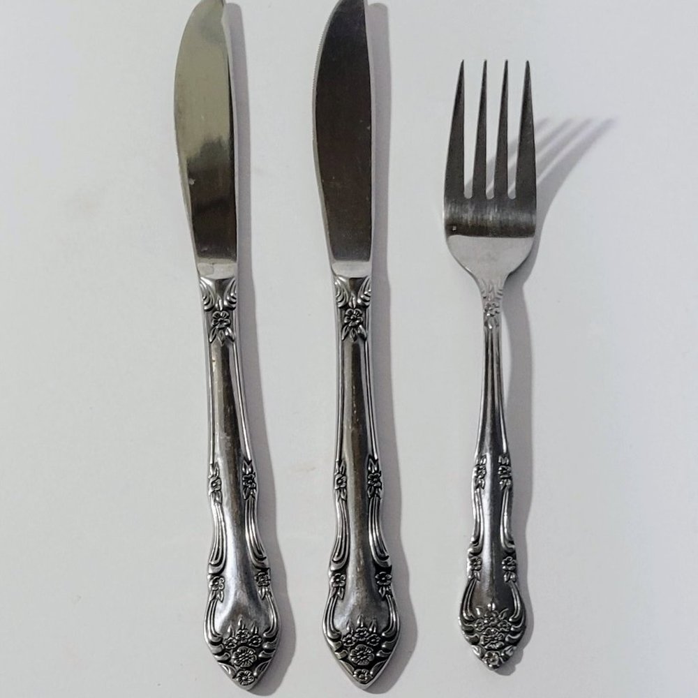 Dream Rose Stainless Steel by Stanley Rogers ~ Assorted Flatware ~ 3 pcs.